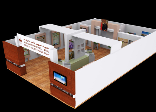 maquette 3d - stand vue d'ensemble